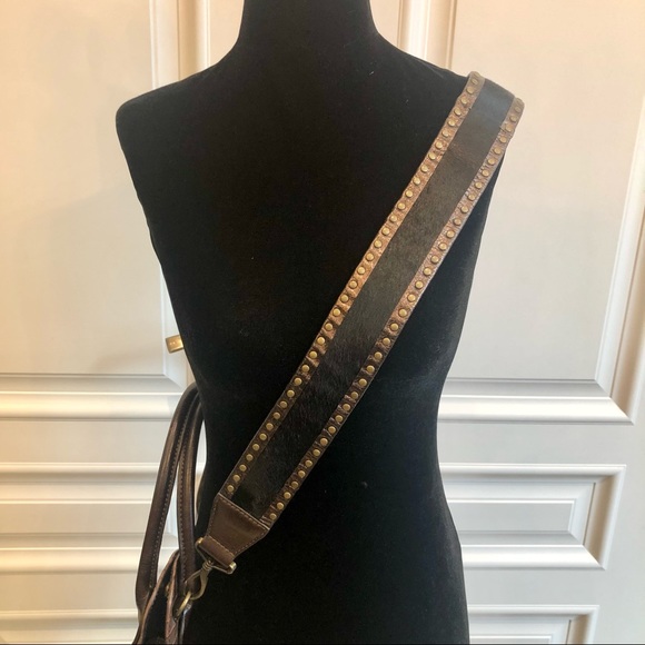 Tod’s Hogan Brown Leather Shoulder Bag with Optional Strap for Crossbody - Picture 4 of 6